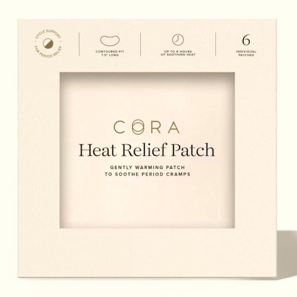 Cora Heat Relief Patch 6 pack. For Soothing Comfort.